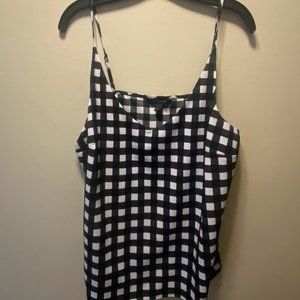 Banana Republic | black and white checked camisole | L
